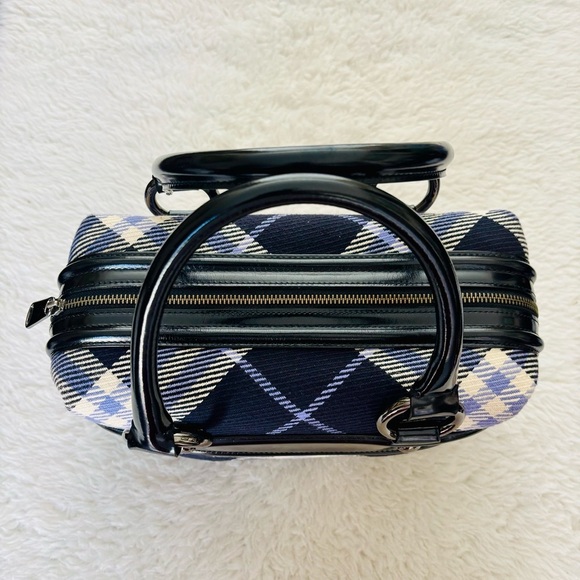 Burberry Blue Label Black Patent Leather/Canvas Women's Handbag - Picture 13 of 16